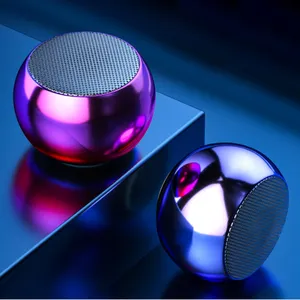 Hot Sale 3W Portable Colorful Metal Mini Wireless Speaker Outdoor Portable TWS Bass Bluetooth Speaker