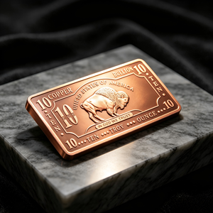 Barre de cuivre de 10 onces, pièce Buffalo, pièce de monnaie, barre de cuivre, traitement personnalisé, barre de cuivre pour cadeau de fêtes - Product Image 5