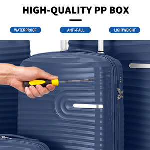 ชุดกระเป๋าเดินทาง PP Hard Shell ลายการ์ตูนสุดหรู กันน้ำ น้ำหนักเบา เป็นมิตรกับสิ่งแวดล้อม ขนาด 14 20 24 28 นิ้ว  วัสดุโพลีเอสเตอร์ ป้องกันการโจรกรรม - Product Image 6