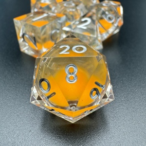 Wholesale Liquid Core <b>Dice</b> in Sharp Edge Resin, 7Pcs Sharp Edge <b>Polyhedral</b> <b>Dice</b> for D&D RPG - Product Image 6