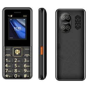Nouveau téléphone portable D60 2G GSM avec clavier, triple SIM, écran 1,77 pouces, batterie 1800 mAh longue autonomie, mini et portable - Product Image 1