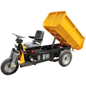 Dumper Mini Traktor Listrik Dewasa 1Ton, Dumper Elektrik Sepeda Roda Tiga untuk Kargo, Penjualan Laris Dumper Mini 500Kg