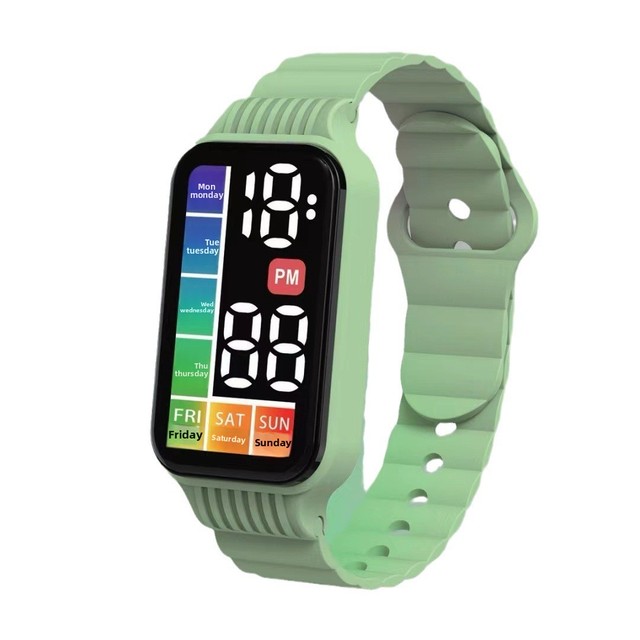Hot Sale New Rectangle LED Fashion Electronic Touch Screen Digital Sports Watch Children Kids Unisex Women Men