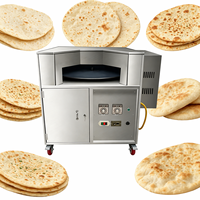 Four à pain électrique à gaz rotatif commercial pour la fabrication de naan plat, chapati libanais, roti arabe, pain pita