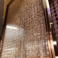 Offre spéciale : rideau de séparation en maille métallique en acier inoxydable bronze antique, utilisé pour les hôtels, restaurants, halls d'entrée et ascenseurs.