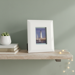 Cornice Fotografica in Vetro Bianco Parzialmente Piatto 150x200, Prodotto Decorativo in Legno e Plastica - Product Image 3