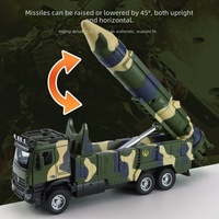 Véhicule militaire à rétrofriction en métal moulé sous pression et voiture jouet en alliage métallique, véhicule lance-missiles balistiques 21D, vente en gros