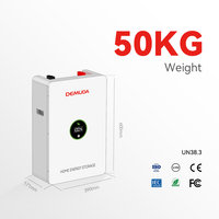 Batería Solar Lifepo4 de Alta Calidad Powerwall 5Kwh 48V 100Ah, Batería de Litio 51.2V 200Ah 300Ah 10Kwh 15Kwh, Batería Lifepo4 de Montaje en Pared