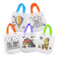 Kits de projets créatifs personnalisés en non-tissé à colorier soi-même, sacs cadeaux pour fêtes, pour la maternelle et les jeux à domicile