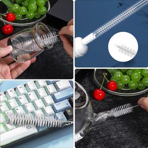12-Piece Nylon Tube <strong>Brush</strong> Set 8.2-Inch Bottle and Sippy Cup <strong>Cleaning</strong> <strong>Brushes</strong> for Water Bottles and Tumblers with <strong>Straw</strong> - Product Image 5