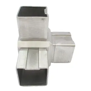 Stair pipe fittings 3 way tube connectors for 40mm square tube