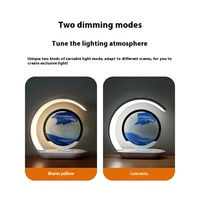Lampe de chevet LED 3D sablier avec chargeur sans fil rapide pour téléphone portable et lampe de bureau intelligente