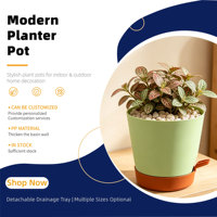 Pot de fleurs auto-arrosant en plastique PP moderne et durable, trous de drainage, capacité de 5,71 L, design minimaliste, utilisation intérieure/extérieure, arrosage