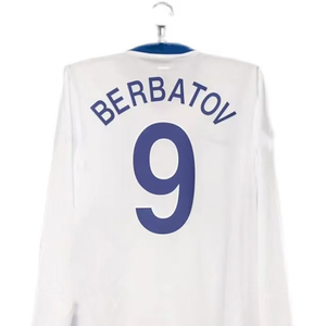 เสื้อฟุตบอลย้อนยุคสั่งทำขายส่ง ระบายอากาศได้ดี แห้งเร็ว สำหรับผู้ชาย ฤดูร้อน 0809 ยูไนเต็ด ชุดเหย้า ชุดเยือน แขนสั้น ไซส์ S-2XL - Product Image 1