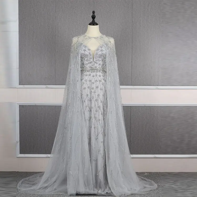 Evening Dress mermaid sequins rhinestone crystal dress V Neck Major Beading Prom Gowns wedding Formal apparel host dress
