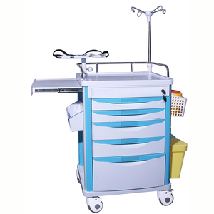 รถเข็นฉุกเฉินโรงพยาบาล (MS-T520A) รถเข็น ABS สำหรับกรณีฉุกเฉินพร้อมลิ้นชัก รถเข็นอุปกรณ์การแพทย์ - Product Image 2