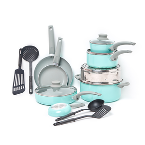 Juego <span class=keywords><strong>de</strong></span> Ollas y <span class=keywords><strong>Sartenes</strong></span> <span class=keywords><strong>de</strong></span> Cocina <span class=keywords><strong>de</strong></span> Cerámica y Aluminio - Product Image 2