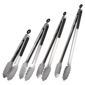 Pinces de cuisine en acier inoxydable 9 12 14 16 pouces, résistantes à la chaleur, pour aliments, barbecue, steak, service, manche long, multifonctionnelles - Product Image 2