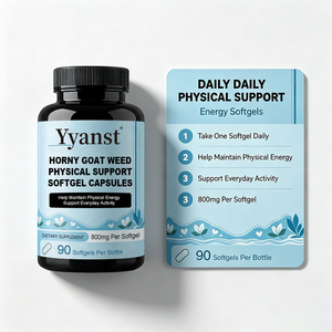 Gélules de 800 mg de Horny Goat Weed, 90 pièces, Soutien Énergétique Quotidien, Améliore la Force Physique et l'Activité, Nutrition à Base de Plantes, OEM - Product Image 3