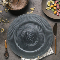 Assiette de Présentation Luxe Minimaliste en Plastique PP 13 Pouces, Couleur Personnalisée Peinte à la Main, Modèle 229, pour Mariage, Marque Xiangjin, Usage Domestique et Fêtes Quotidiennes