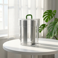 Récipient en verre rayé scellé, fait main, multifonctionnel, pour la cuisine, écologique, compatible lave-vaisselle et micro-ondes, idéal pour les cadeaux
