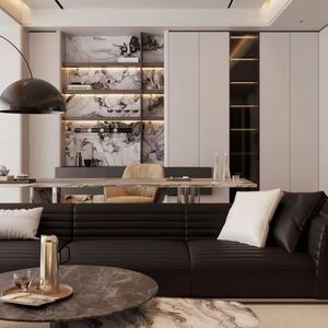 Mueble de Madera Decorativo de Lujo Personalizado de Fábrica, Mueble de Almacenamiento Abierto, Diseño Modular que Ahorra Espacio, Moderno y Minimalista para Interiores - Product Image 1