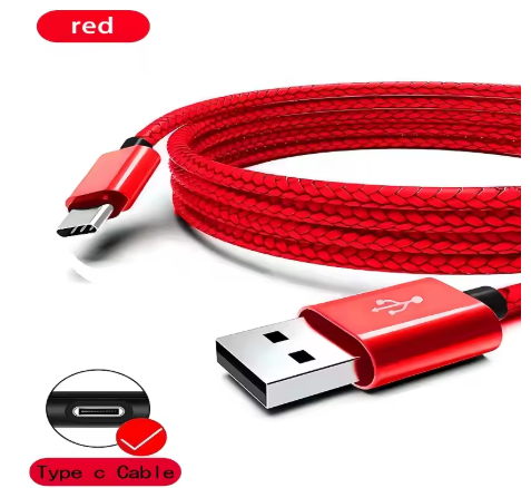 Nylon Pure Copper Conductor USB a to Type-C Fast Charging Cable for for Android Phones
