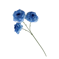 Künstliche Blumen 3-Köpfige Diamant-Rose Seide China Standardisierter Natürlicher Stil Sheng Shi Hua Kai ZSM-697 Hochzeit Wohnzimmer
