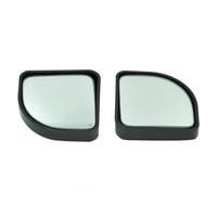 Miroir de recul grand angle pour voiture, petit miroir rond en forme d'éventail, rotatif à 360°, gadget de vision arrière, rétroviseur DM-066 Argent