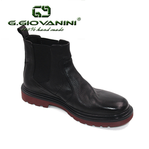 Giovanini <span class=keywords><strong>Bottes</strong></span> en cuir de haute qualité pour hommes <span class=keywords><strong>Bottes</strong></span> décontractées à la mode <span class=keywords><strong>Bottes</strong></span> antidérapantes pieds nus souples toutes saisons - Product Image 4