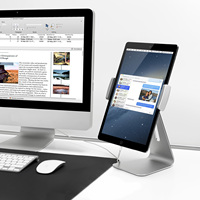Support de tablette réglable en aluminium, support de téléphone de bureau, support métallique pour appareil mobile, vente en gros