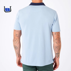 Venta al por mayor de fábrica personalizada OEM ODM nuevo estilo de moda poliéster Vintage elegante Casual tejido de punto Polo camiseta para hombres - Product Image 4