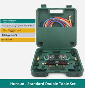 ホンセン HS-MVS60-101A デュアルゲージ HVAC メタル 自動車用エアコン圧力計キット メタルケース 0-100bar 1年保証 - Product Image 6