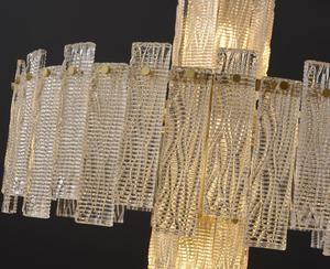 Lámpara Colgante LED de Vidrio con Diseño de Ondas de Agua en Cobre, Estilo Americano Moderno, de Lujo y Vintage, para Hotel, Restaurante, Oficina y Sala de Estar - Product Image 3