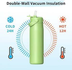 Botella de Agua de Acero Inoxidable 304 con Aislamiento al Vacío de Doble Pared, Unisex, para Beber Directamente, Botella Magnética para Camping - Product Image 2