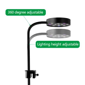 Lámpara de Arrecife Marino inteligente, luz led de acuario de espectro completo, 12W, wrgb