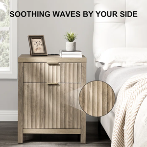Venta al por mayor de flujo natural <span class=keywords><strong>futed</strong></span> diseño dos cajones moderna mesita de noche de madera con Power Point - Product Image 6