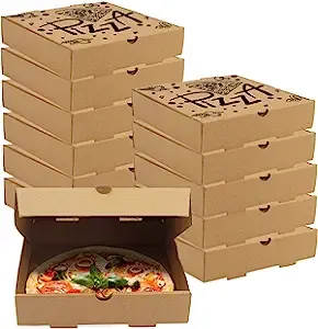 Boîte d'emballage de <span class=keywords><strong>pizza</strong></span> en papier vide enduit d'art de qualité alimentaire personnalisée avec logo pour pain de gâteau à sandwich - Product Image 2
