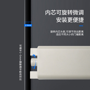 Amortiguador Eléctrico para Puerta de Gabinete, Cierre Automático, Riel Único, Material Plástico No Desmontable, Montaje en Puerta - Product Image 1