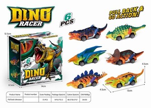 Dinosaure Pull Back Cars pour enfants 3-5-6 Pack Monster Trucks Jouets pour garçons de 2, 3, 4 et 5 ans-<span class=keywords><strong>Cadeau</strong></span> d'anniversaire parfait - Product Image 2