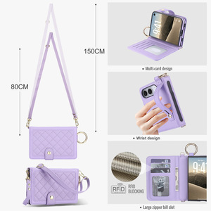 Funda Plegable para Teléfono con Correa Cruzada, Ranura para <span class=keywords><strong>S</strong></span> <span class=keywords><strong>Pen</strong></span>, Tarjetero, Soporte y Correa para Hombro para iPhone DUO - Product Image 3