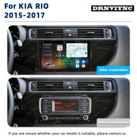 Autoradio stéréo Android 13 2K 7870 8 cœurs avec écran Carplay, caméra 360°, navigation GPS, lecteur audio pour KIA RIO 2015 - 2017