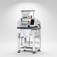 Machine à broder automatique informatisée 15 aiguilles, tête simple, pour casquettes, vêtements, oreillers, 2 moteurs, usage domestique, vente chaude