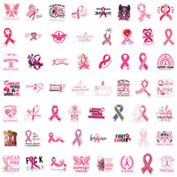 110PCS Ruban Rose Femmes Sensibilisation Saine Autocollant Cancer Du Sein