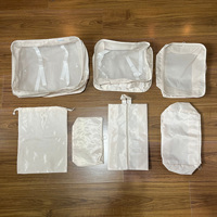 Sac de rangement de voyage 290 T, ensemble de 7 pièces, cubes d'emballage, organisateur de voyage de haute qualité, cubes d'emballage pour bagages, emballage en tissu