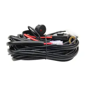 One control Two Led Work Light Driving Light Harness Offroad Truck Led Light Bar Auto Wire Harness