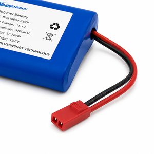 Paquete de Baterías Recargables de Polímero de Litio Blus18650 3S2P, 11.1V 5200mAh 57.72Wh, Voltaje de Carga de 12.6V con Conector de Enchufe Rojo - Product Image 2