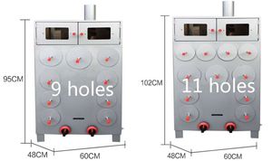 Lò nướng khoai lang bằng gas than củi 9 lỗ 11 lỗ dày hai lớp - Product Image 3