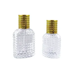 Botella vacía de perfume con forma de piña para hombre, espray de perfume con tornillo de superficie, 30ml, 50 ml, pulverizador dorado