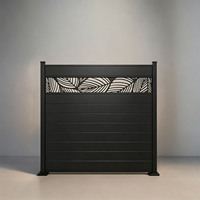 Clôture en aluminium à lattes horizontales robuste et personnalisable, avec cadre à persiennes, thermolaquée, pour la sécurité domestique – Meilleures ventes